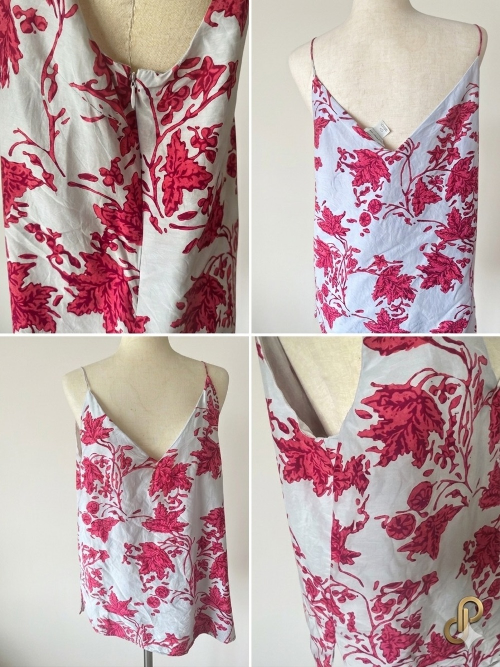 Women’s Club Monaco Pink Floral V-Neck Camisole Tank Top L
